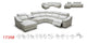 #1735 3 Zits + Hoekbank met en zonder Relax incl. ingebouwde Ipod dock