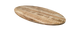 Ovaal tafelblad - 200x100 cm - massief mangohout