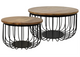 Salontafel Maden - ø60 cm - mangohout/ijzer - s/2