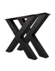 Tafelpoten - X-model - gepoedercoat zwart - metaal - S/2