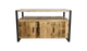 Sideboard Havana - 3-deurs - mangohout/ijzer