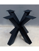 Iron dining table leg black powder coating