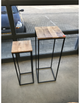 Iron wooden side table s/2 pcs